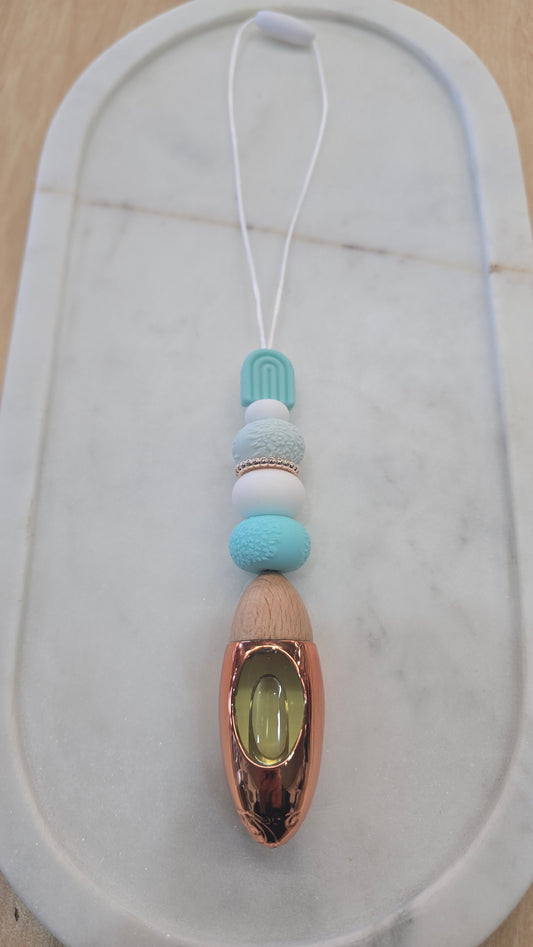 Beaded Hanging Diffuser-Aqua Rainbow