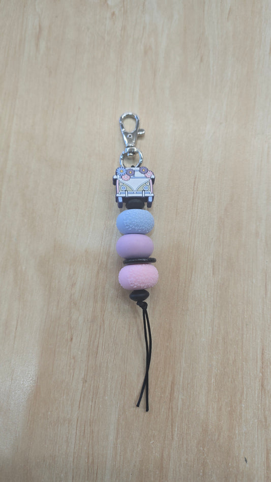 Beaded Hanging Keyring-Kombi Days