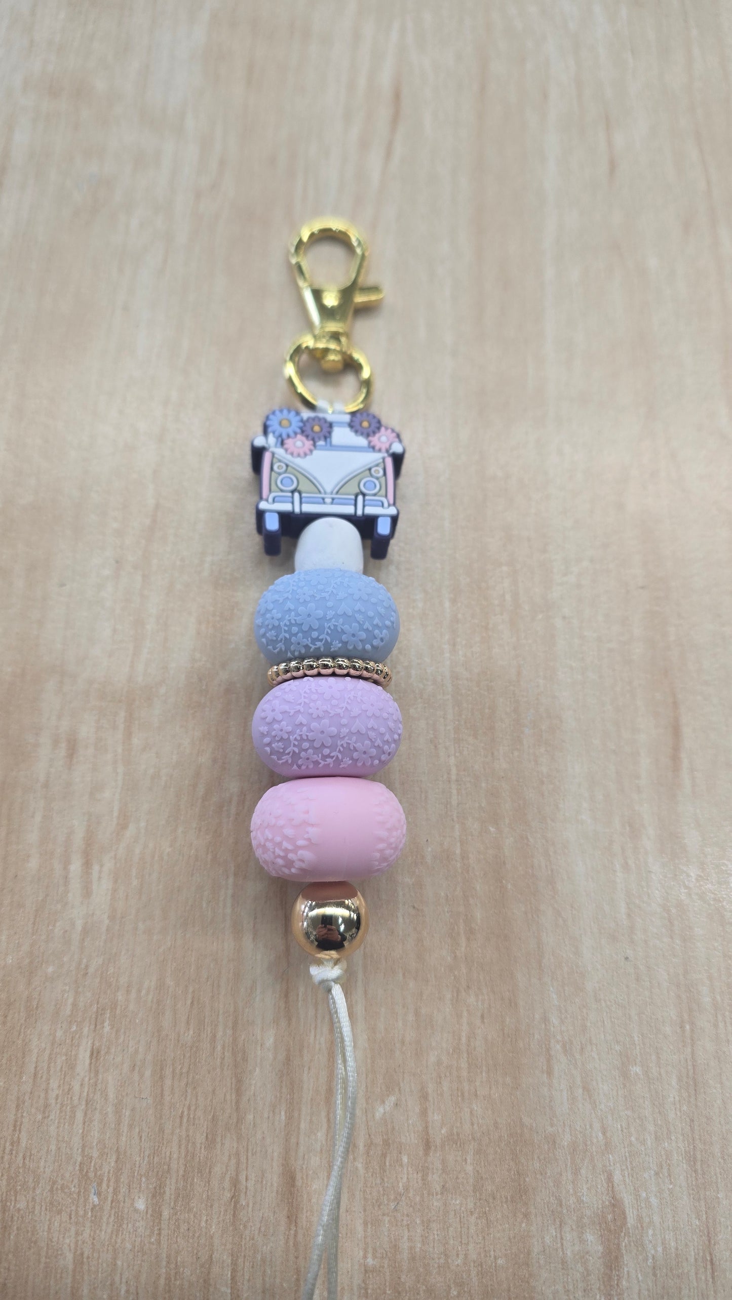 Beaded Hanging Keyring-Kombi Days