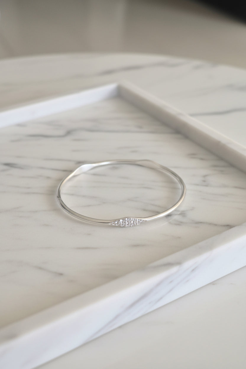 Silver Dent Bangle