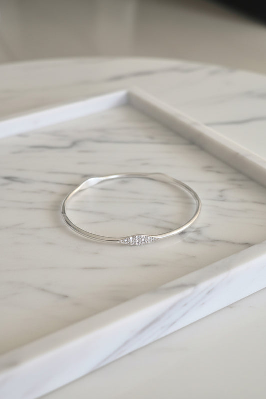 Silver Dent Bangle