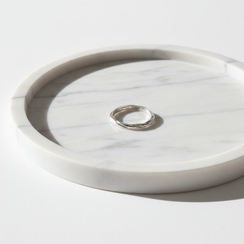 Grooved Silver Bangle