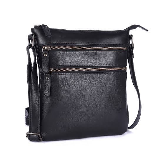Rugged Hide Lotus Bag- Black