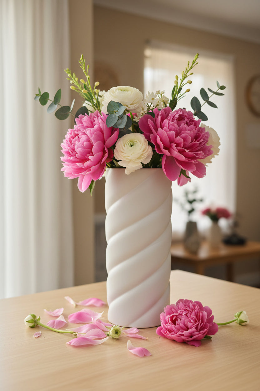 Vase Twist Chic-White