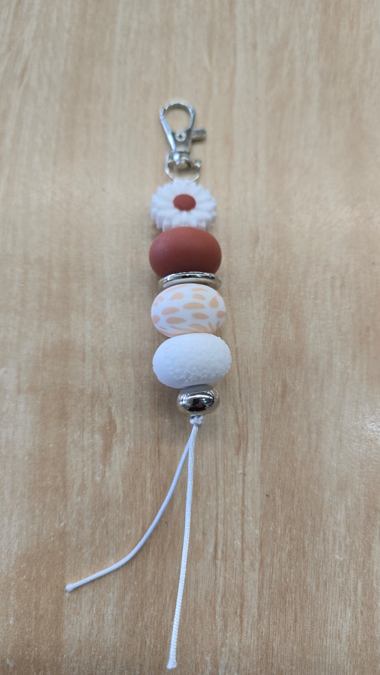 Beaded Hanging Keyring-Terra Daisy