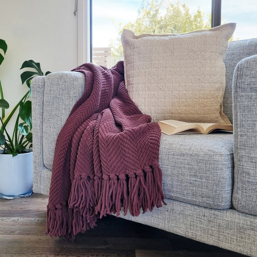Louie Throw Rug-Grape