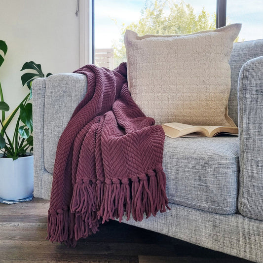 Louie Throw Rug-Grape