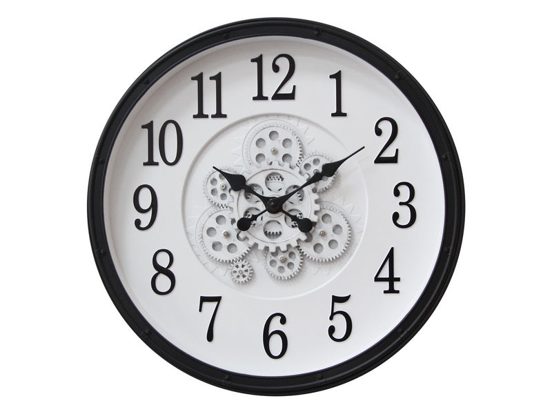 Clock Working Cogs-Black