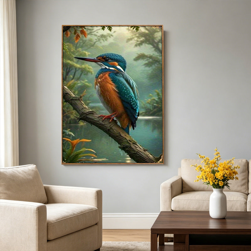 Woodland Kingfisher Painting