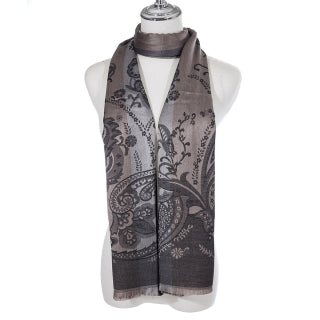 Scarf-Black and Soft Pink