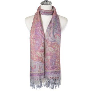 Scarf Paisley- Grey Mix