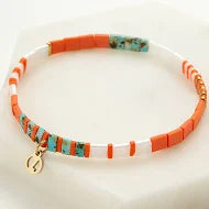 Zafino Tile Bracelet-Coral