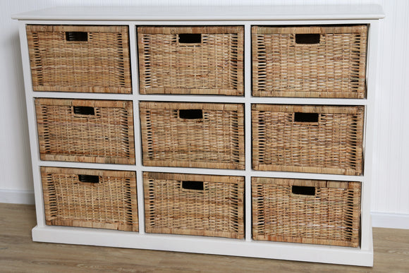 Rattan Storage Unit 9 Drawer