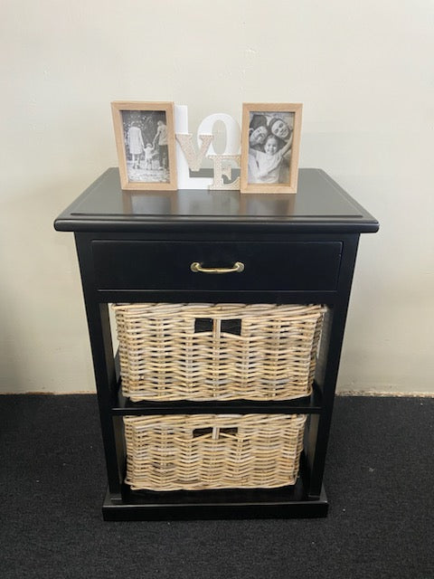 Hampton's Black 2 Drawer Buffet