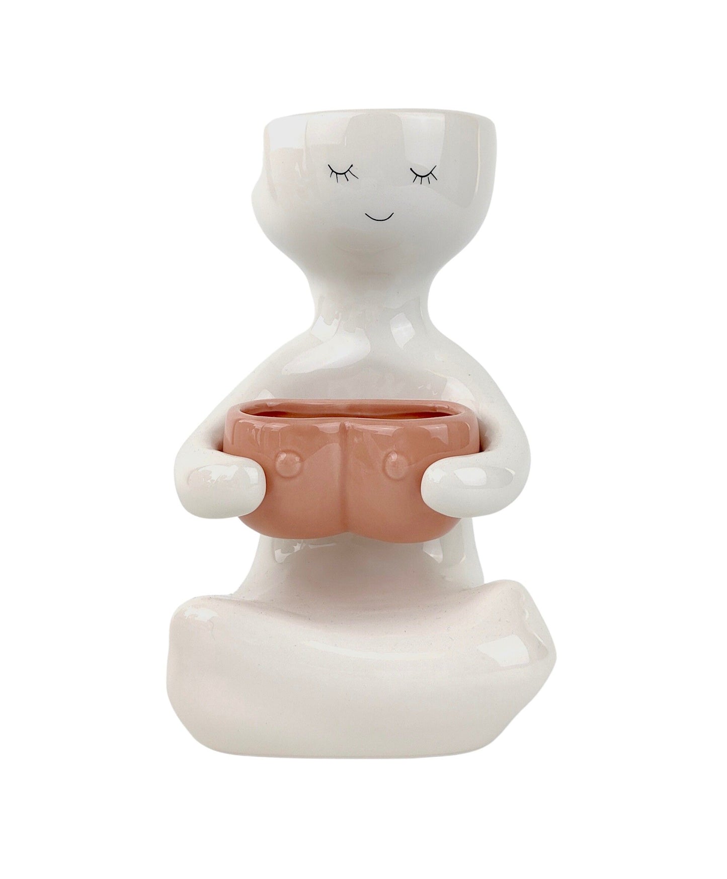 Kinky Lady Pot Planter Holder -Rose